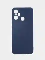Темно-синий чехол для Infinix Smart 6 Plus (Смарт 6 Плюс), прозрачный силиконовый