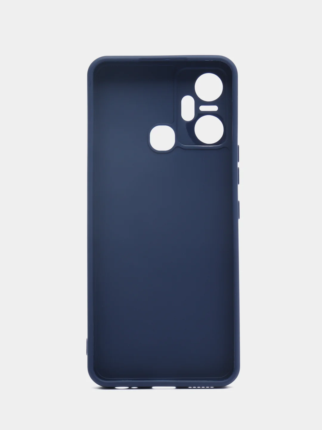 Темно-синий чехол для Infinix Smart 6 Plus (Смарт 6 Плюс), прозрачный силиконовый