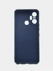 Темно-синий чехол для Infinix Smart 6 Plus (Смарт 6 Плюс), прозрачный силиконовый