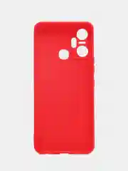Красный чехол для Infinix Smart 6 Plus (Смарт 6 Плюс), прозрачный силиконовый