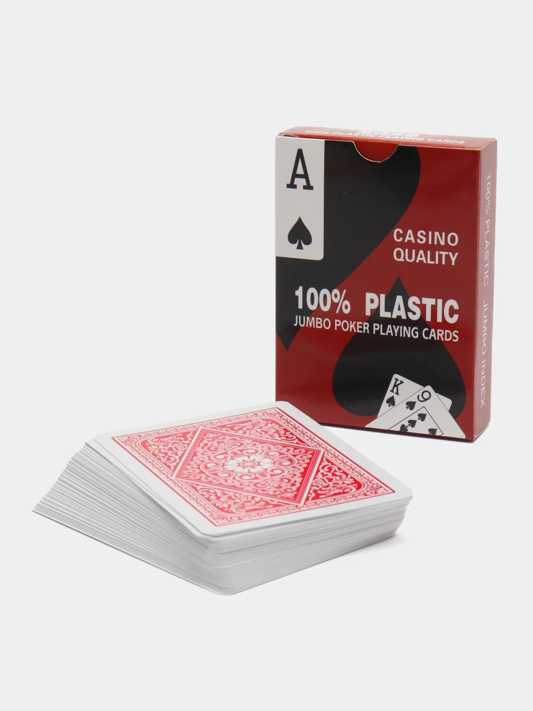 Красный карты игральные, покерные, пластиковые, 54 штуки в колоде