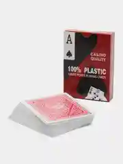 Красный карты игральные, покерные, пластиковые, 54 штуки в колоде