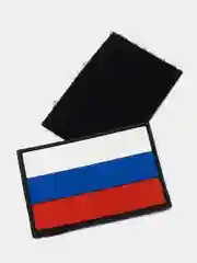 Белый шеврон армейский Флаг России, Герб, Z, Россия, Солдат Удачи, на липучке, прорезиненный