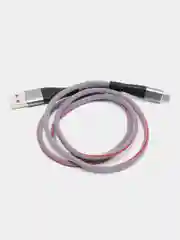 Серебряный кабель зарядный для Android, Type-C, iPhone