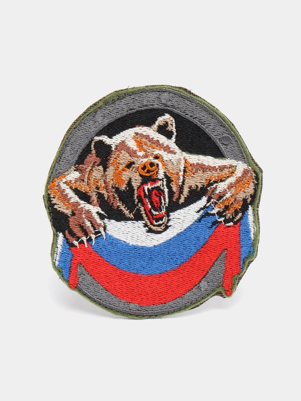 Шеврон нашивка "Русский медведь", на липучке