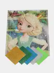 Желтый аппликация "Царевны", мягкая мозаика
