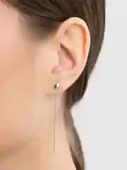 Серебряный серьги висячие протяжки, серьги цепочки