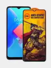 Черный защитное стекло Anti-Static Tecno Spark 7 / 8 / GO / Smart 7, OPPO A11S / A53, 54, 55 4G
