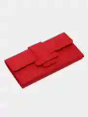 Красный кошелек-клатч женский, из экокожи