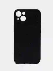 Чехол-накладка на iPhone 11, 13, черный, кожа крокодила