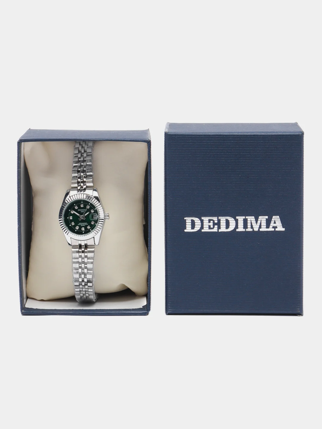 Зеленый наручные часы Dedima D-188, женские, с календарём, в подарочной упаковке