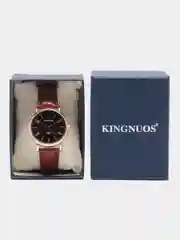 Шоколадный мужские наручные часы KINGNUOS K-028, в подарочной упаковке