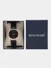 Черный мужские наручные часы KINGNUOS K-019, в подарочной упаковке