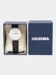 Белый мужские наручные часы Dedima D-183 с календарём в подарочной упаковке
