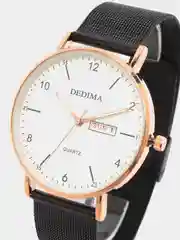 Белый мужские наручные часы Dedima D-183 с календарём в подарочной упаковке