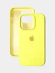 Желтый чехол iPhone, Айфон 11, 13, 14, 15, Про Макс, Pro Max, силиконовый Silicone Case