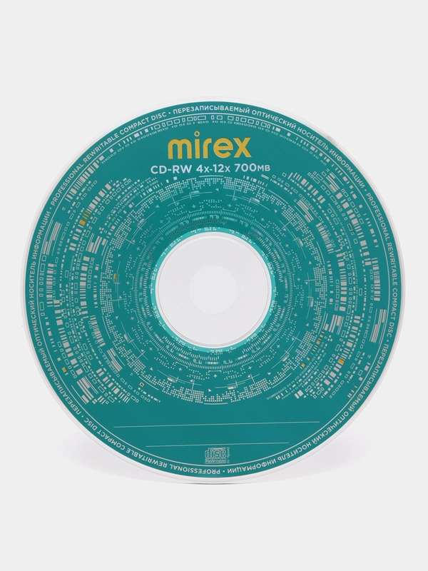 Диск Mirex CD-RW 700MB 12x Cake Box 50шт (UL121002A8B)