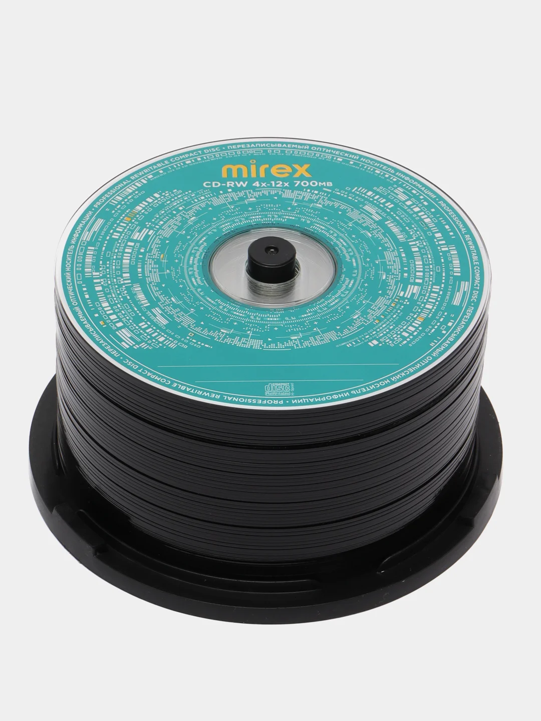 Диск Mirex CD-RW 700MB 12x Cake Box 50шт (UL121002A8B)