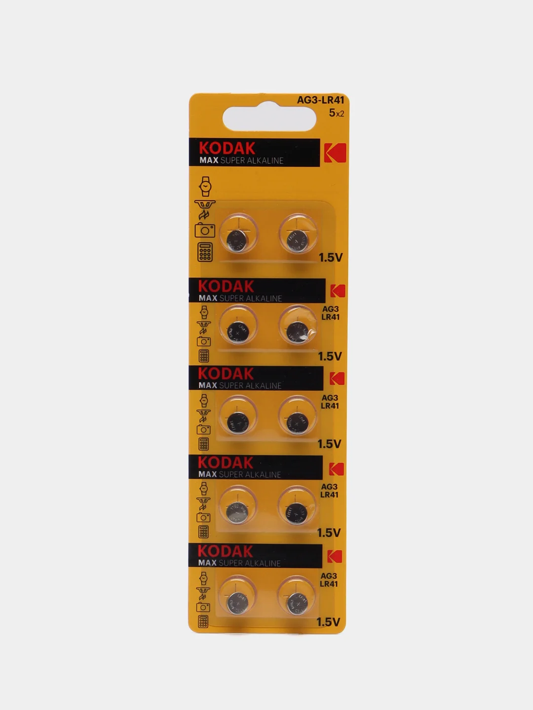 Элемент питания (батарейка/таблетка) KODAK AG3 щелочная, 392, LR736, LR41, 1.5 В