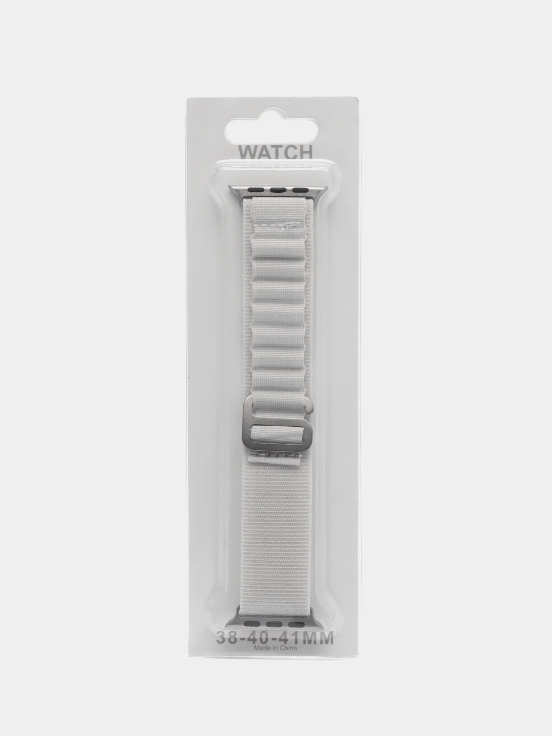 Белый тканевый ремешок для Apple Watch 38 / 40 / 41, 42 / 44 / 45 / 49 мм