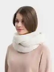 Белый шарф-снуд женский "Лизабет"