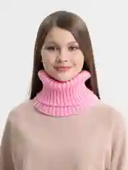 Розовый снуд женский "Бафф" шерстяной,  для детей / мужской