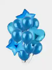 Синий набор фольгированных воздушных шаров, 14 штук