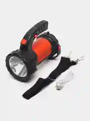 Фонарь прожектор ЧИНГИСХАН, 1 LED + 1 COB, 3 Вт + 3 Вт, аккумулятор 2400 мАч, USB, пластик