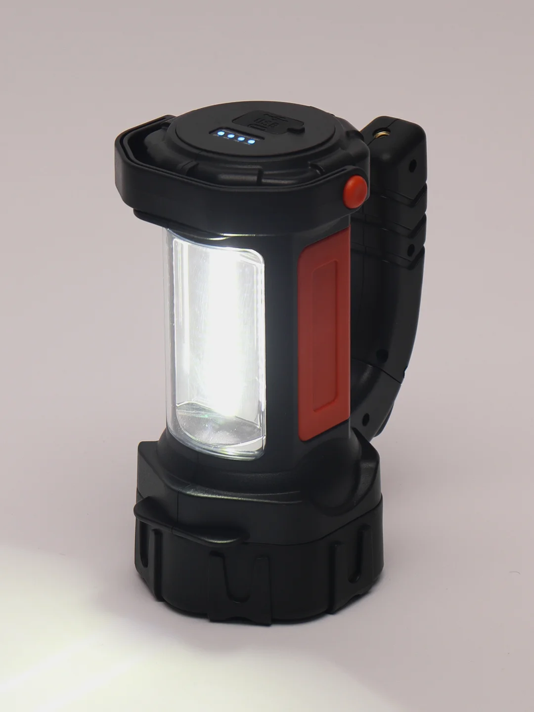 Фонарь прожектор ЧИНГИСХАН, 1 LED + 1 COB, 3 Вт + 3 Вт, аккумулятор 2400 мАч, USB, пластик