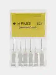 H-Files (H-Файлы), ручные, стальные, эндодонтические инструменты 21 мм, №15, 6 штук