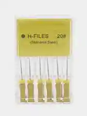 H-Files (H-Файлы), ручные, стальные, эндодонтические инструменты, 25 мм, №20, 6 штук