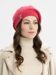 Коралловый берет женский Матиолла, с отворотом, шапка на флисовом подкладе