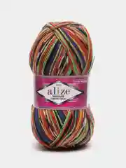 Коралловый пряжа носочная Alize Superwash Comfort Socks, 75% шерсть 25% полиамид, 100 г, 420 м