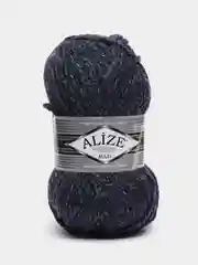 Синий меланж пряжа Alize Superlana Maxi, 100 г, 75% акрил, 25% шерсть
