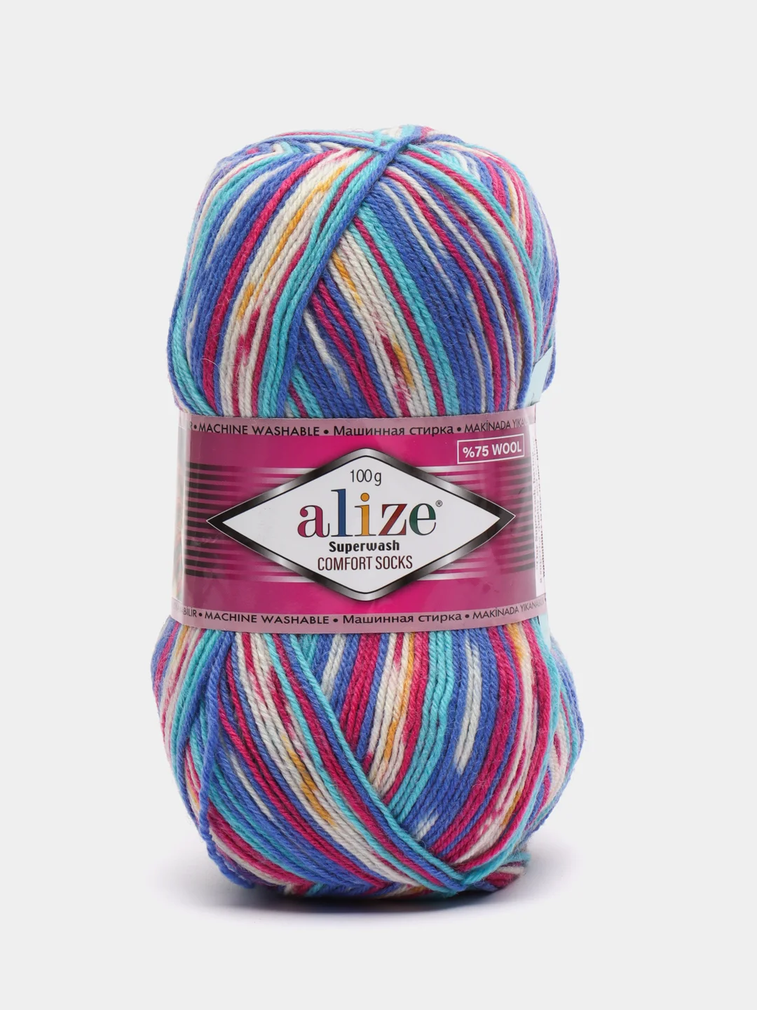 Ледяной пряжа носочная Alize Superwash Comfort Socks, 75% шерсть 25% полиамид, 100 г, 420 м