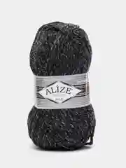 Угольный пряжа Alize Superlana Maxi, 100 г, 75% акрил, 25% шерсть