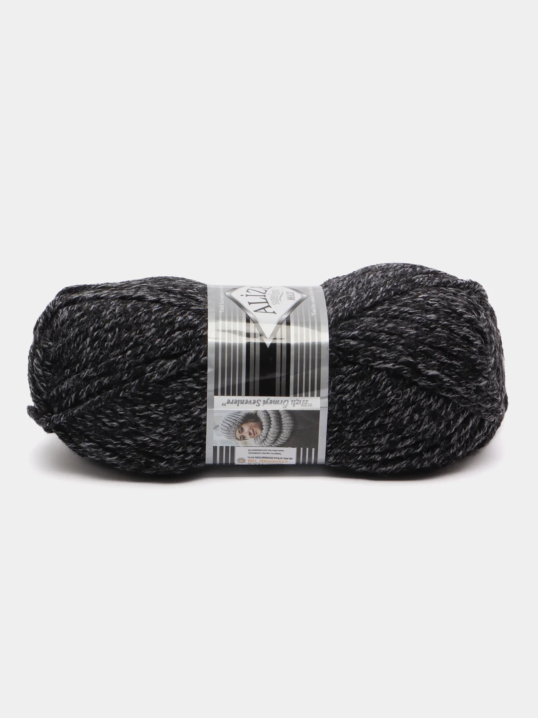 Угольный пряжа Alize Superlana Maxi, 100 г, 75% акрил, 25% шерсть