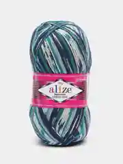 Лазурный пряжа носочная Alize Superwash Comfort Socks, 75% шерсть 25% полиамид, 100 г, 420 м