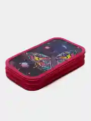 Пенал ЮНЛАНДИЯ Colorful butterfly, 2 отделения, ламинированный картон, блестки, 19 х 11 см
