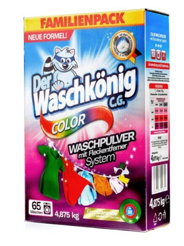 Универсальный стиральный порошок Der Waschkonig C.G. (Color), вес 4,875 кг