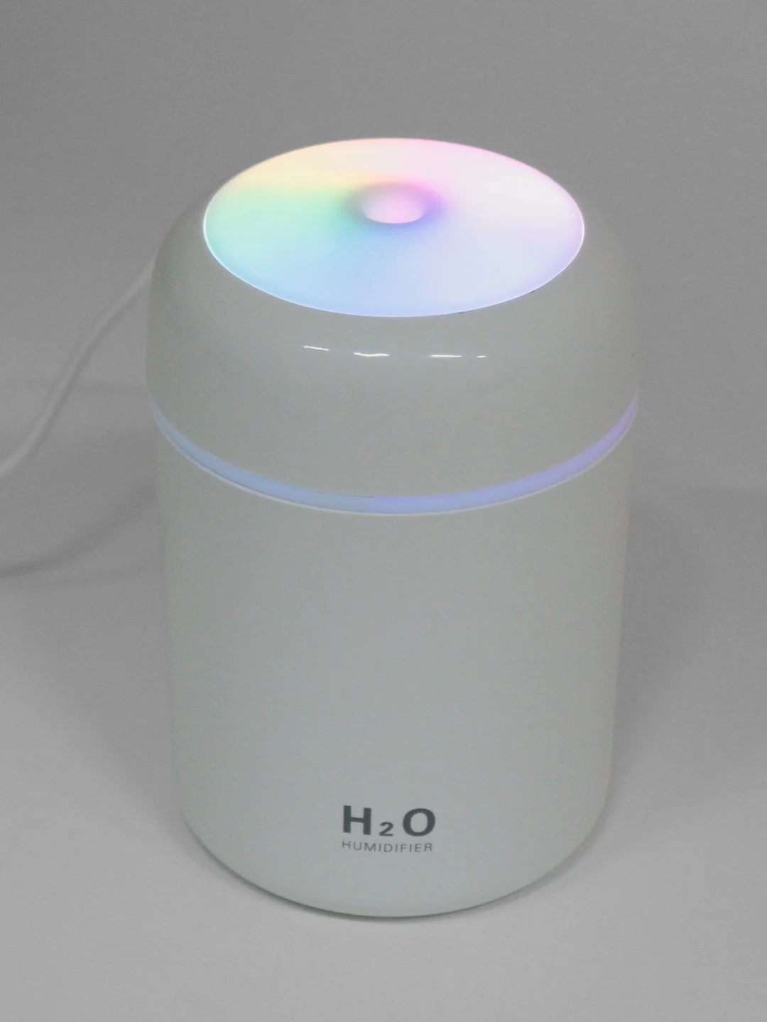 Белый увлажнитель воздуха Goodly Humidifier H2O портативный с разноцветной подсветкой