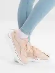 Розовый кроссовки женские, демисезонные, экокожа