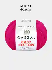 Конфетный пряжа Gazzal Baby Cotton, 5 мотков в комплекте, 40% акрил, 60% хлопок, 50 г, 165 м