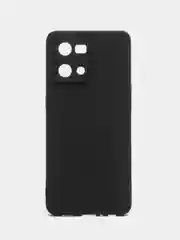 Черный чехол ROSCO для Oppo Reno 7 4G матовый, силиконовый, тонкий, бортик вокруг камер