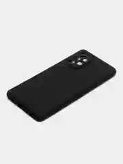 Черный чехол матовый силиконовый ROSCO для Samsung Galaxy A52, бортик вокруг камер