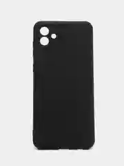 Черный чехол ROSCO для Samsung Galaxy A04, матовый, силиконовый, бортик вокруг камер