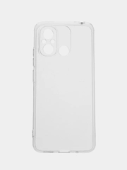 Чехол для Xiaomi Redmi 12C, с защитой камеры, силикон, прозрачный
