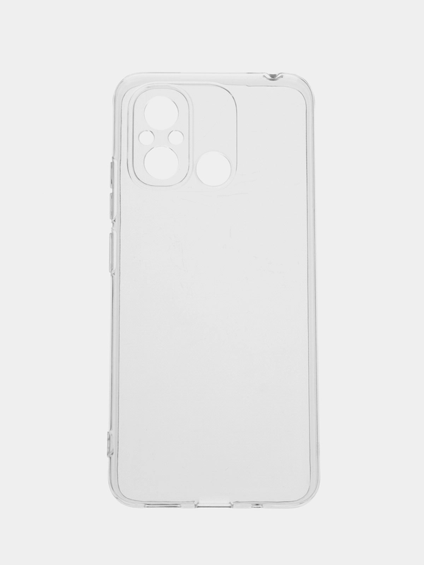 Чехол для Xiaomi Redmi 12C, с защитой камеры, силикон, прозрачный