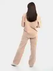 Бежевый костюм женский спортивный вельветовый, рубашка и брюки SHARMIN