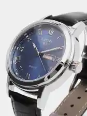 Синий мужские наручные часы Lige LG9846 c календарём, в подарочной упаковке